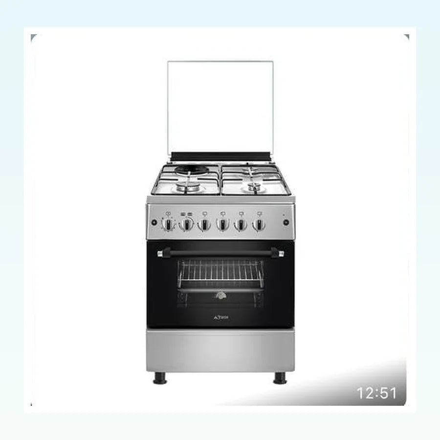CUISINIÈRE ASTECH 4 FEUX 60X60, 3 GAZ + 1 ÉLECTRIQUE, FOUR À GAZ EL31GEL
