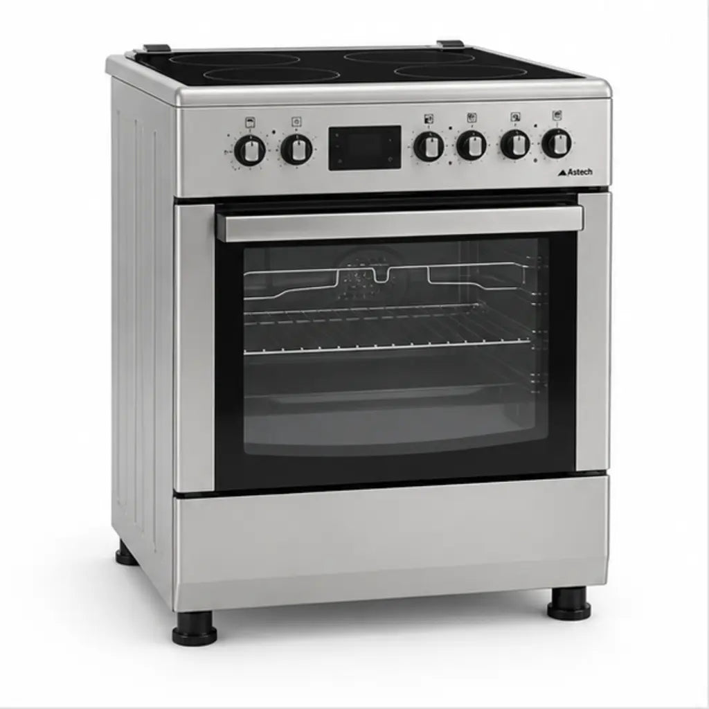 CUISINIÈRE ASTECH 4 FEUX 60X60 ÉLECTRIQUE + FOUR ÉLECTRIQUE INOX CK78PLFOEL — vue principale