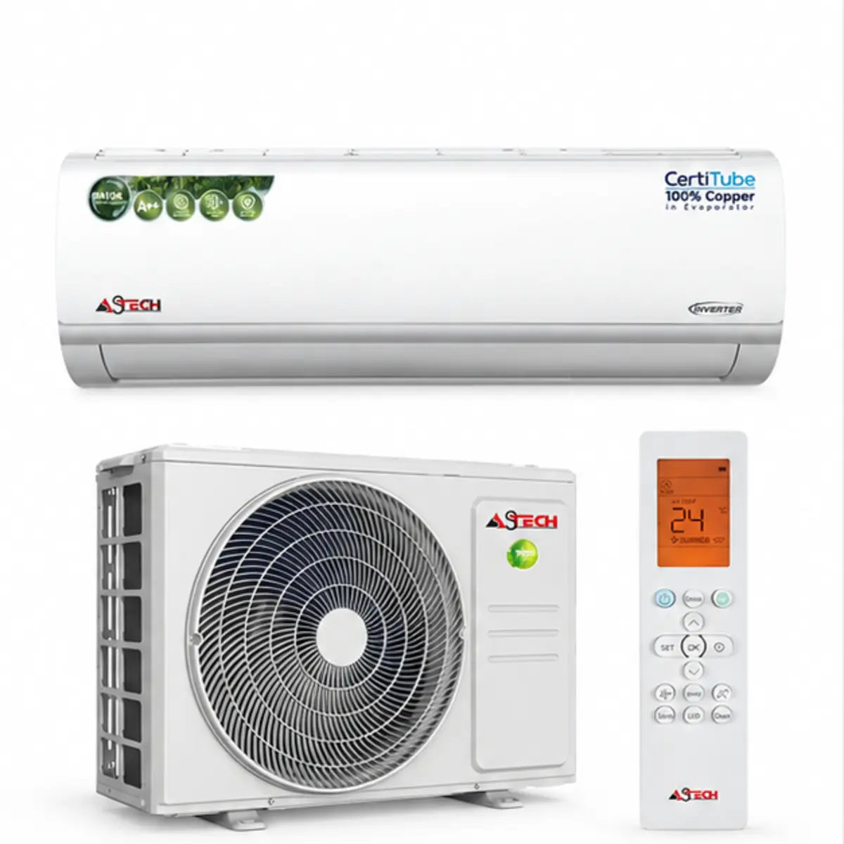 SPLIT ASTECH 12000BTU 1.5 CV 12RBR410 — vue principale