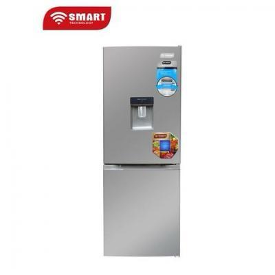 "Réfrigérateur SMART TECHNOLOGY STCB459WM vue de face avec fontaine intégrée"


