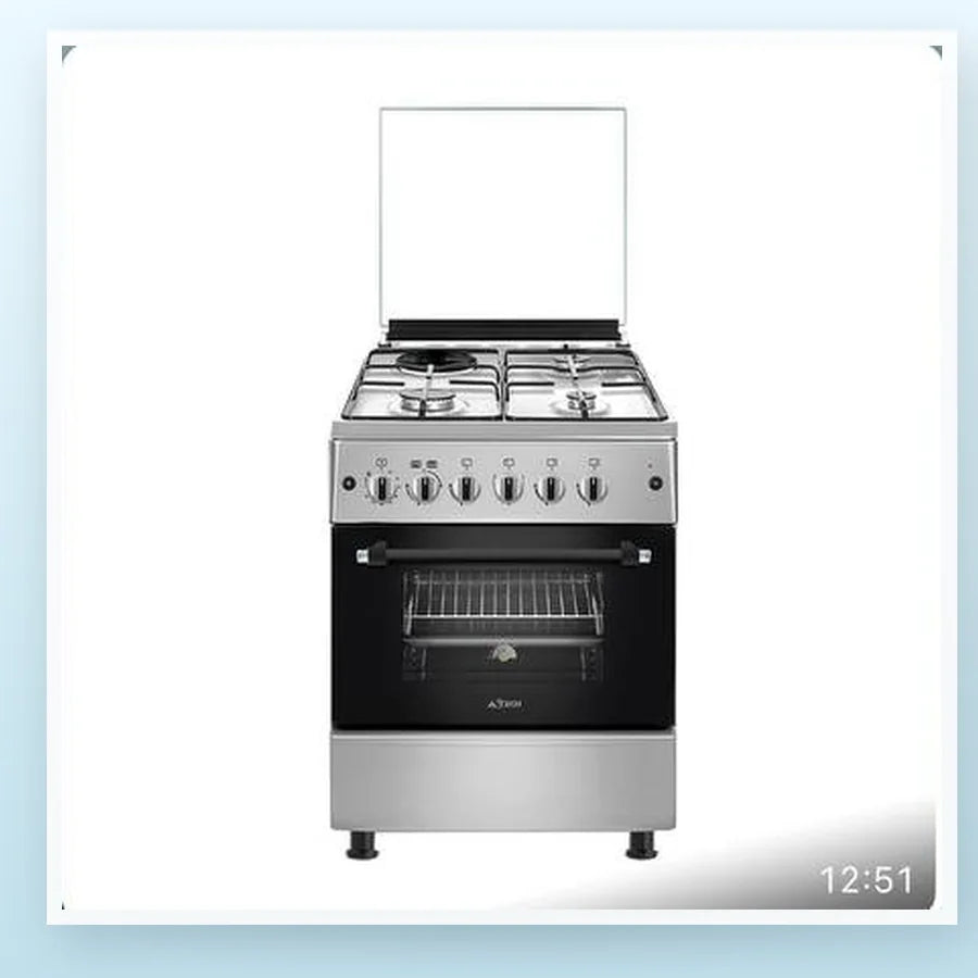 CUISINIÈRE ASTECH 4 FEUX 60X60, 3 GAZ + 1 ÉLECTRIQUE, FOUR À GAZ EL31GEL — autre vue
