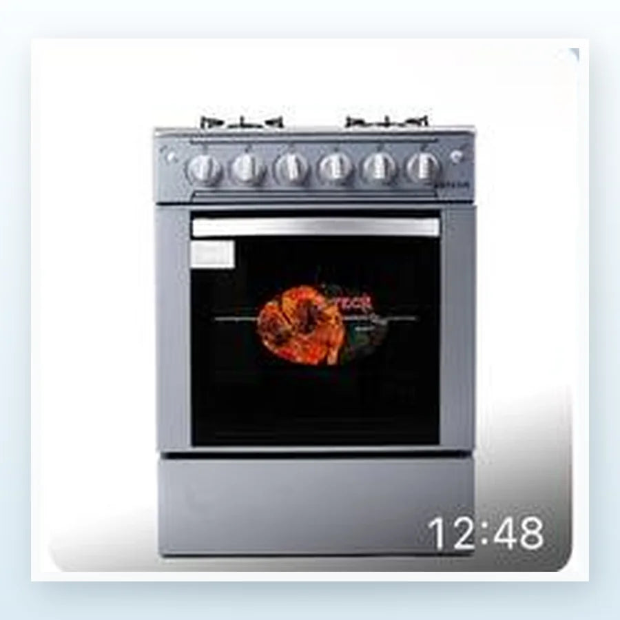 CUISINIÈRE ASTECH 4 FEUX 60X60 À GAZ + FOUR À GAZ INOX CS60MIS