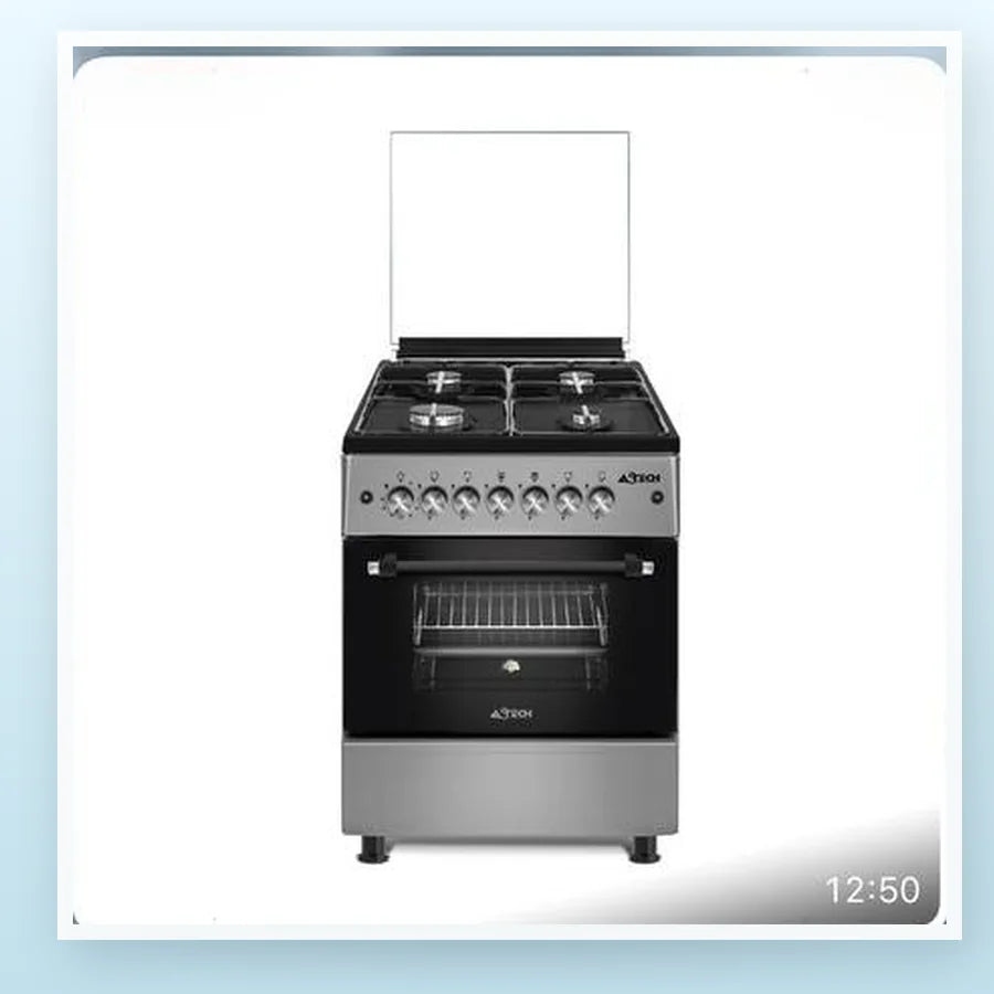 CUISINIÈRE ASTECH 4 FEUX 60X60 À GAZ + FOUR À GAZ INOX CK62MSFRM — autre vue
