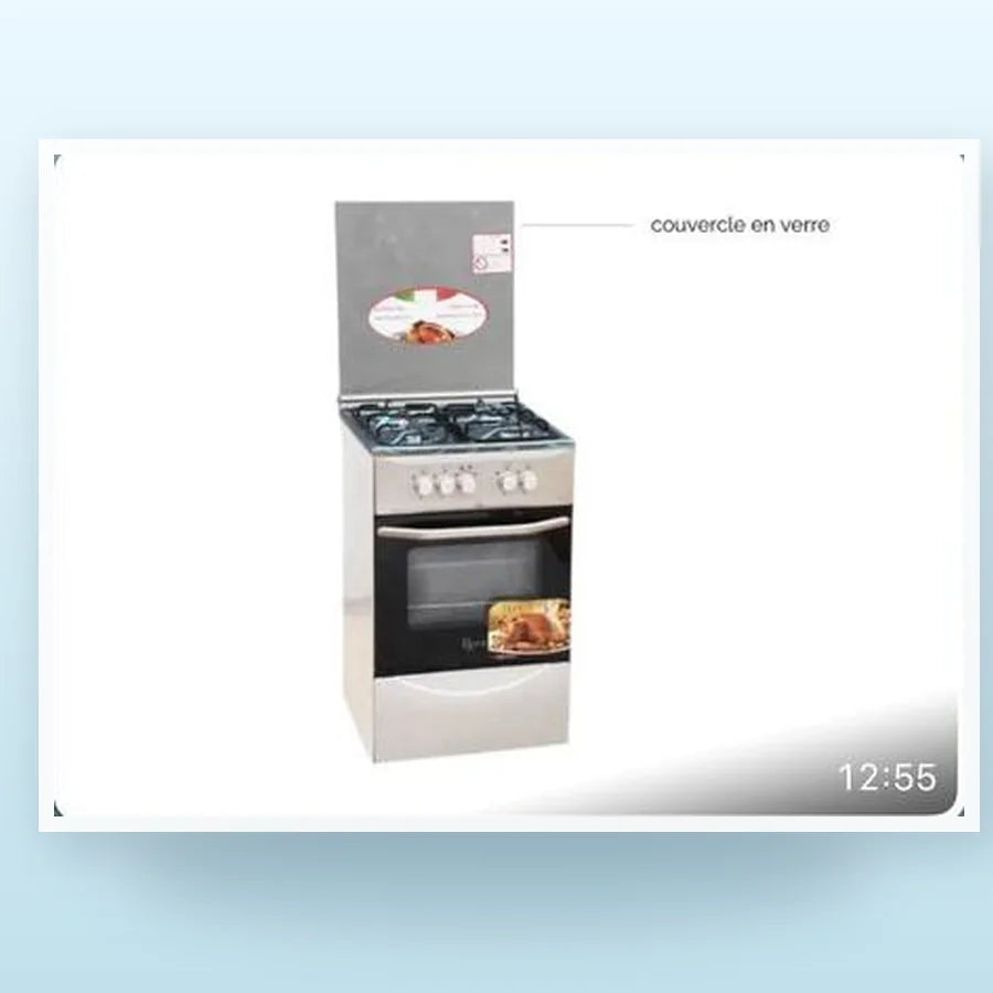 CUISINIÈRE ROCH 4 FEUX 50X50 À GAZ FULL OPTION INOX RGC50 — autre vue