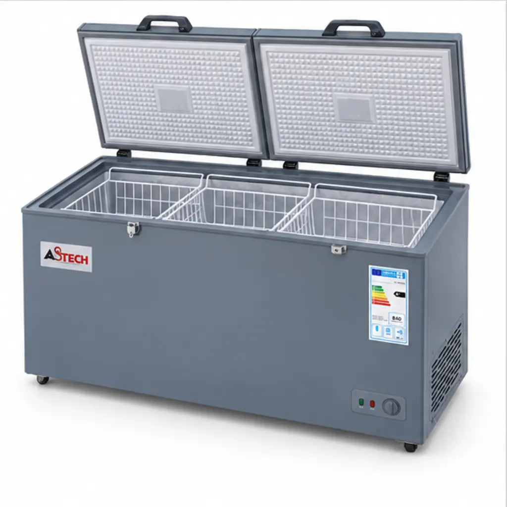 CONGELATEUR ASTECH HORIZONTAL 3 PORTES 900L GRIS CH920AC — vue 3