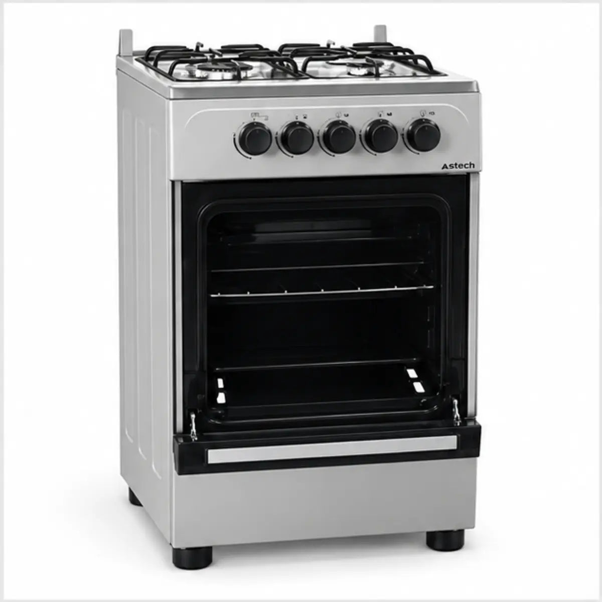 CUISINIÈRE ASTECH 4 FEUX 50X50 À GAZ GRIS CSL50DAS1