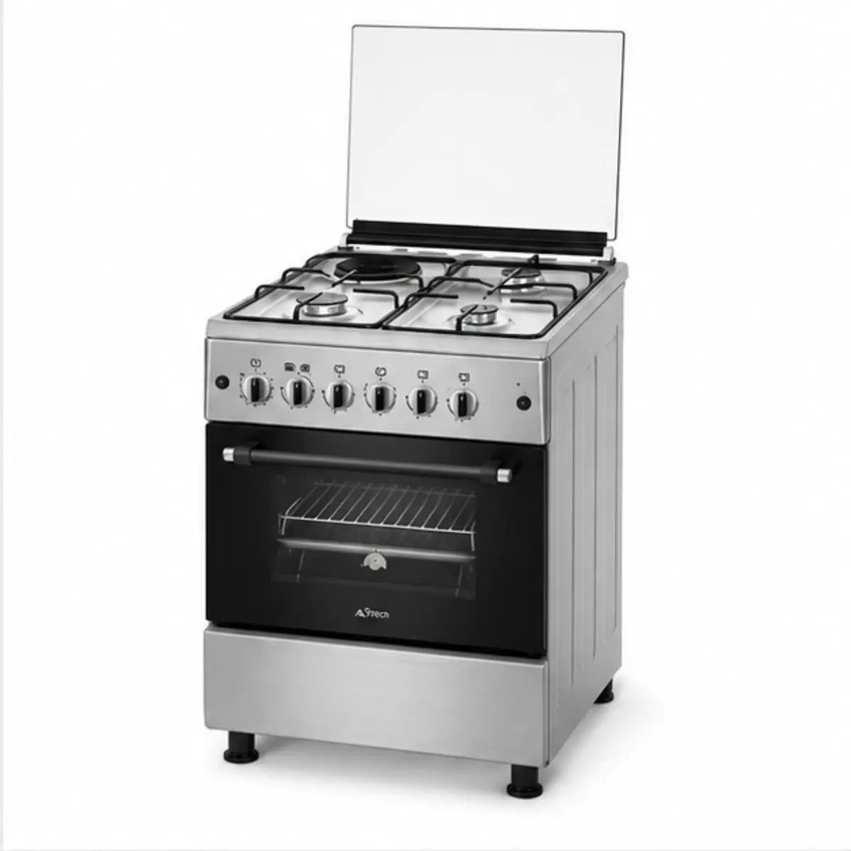 CUISINIÈRE ASTECH 4 FEUX 60X60, 3 GAZ + 1 ÉLECTRIQUE, FOUR À GAZ EL31GEL — autre vue