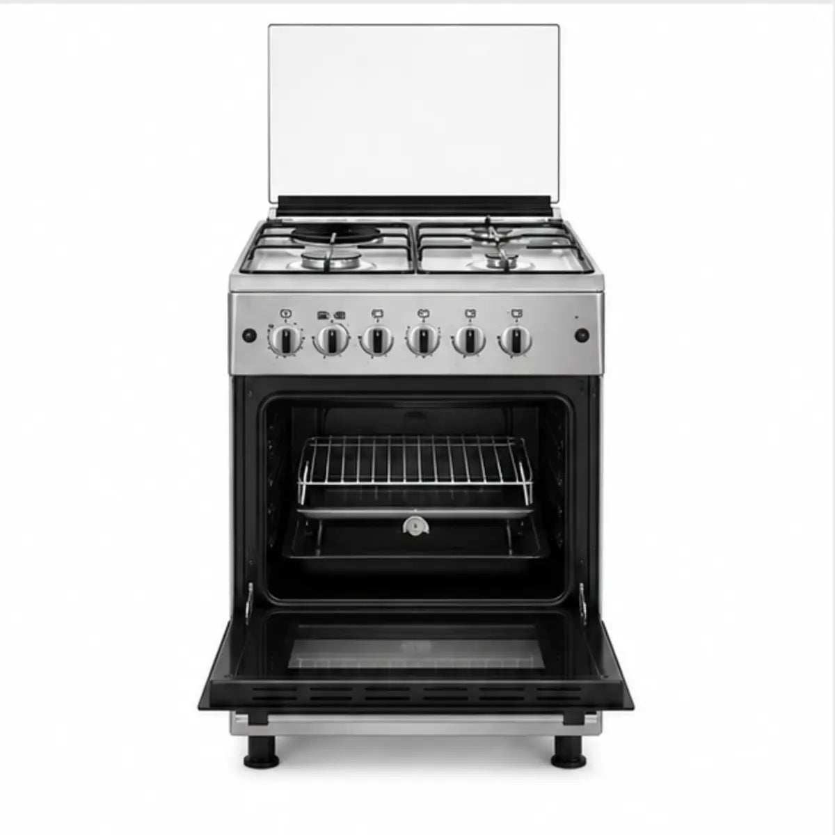 CUISINIÈRE ASTECH 4 FEUX 60X60, 3 GAZ + 1 ÉLECTRIQUE, FOUR À GAZ EL31GEL — vue 3