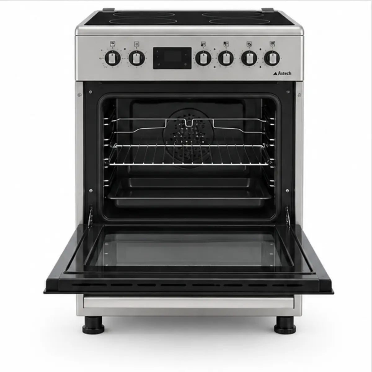 CUISINIÈRE ASTECH 4 FEUX 60X60 ÉLECTRIQUE + FOUR ÉLECTRIQUE INOX CK78PLFOEL — vue 3