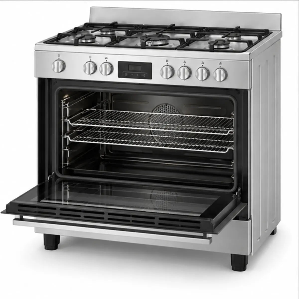 CUISINIÈRE BEKO 5 FEUX 90X60 GAZ + FOUR ÉLECTRIQUE INOX BGM11226EX — vue 3