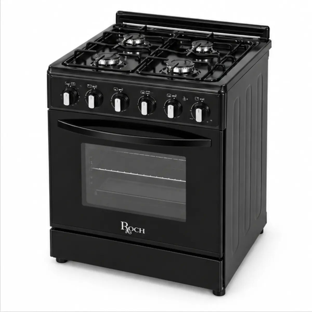 CUISINIÈRE ROCH 4 FEUX 60X60 FULL OPTION NOIR RGC60G4GB — autre vue