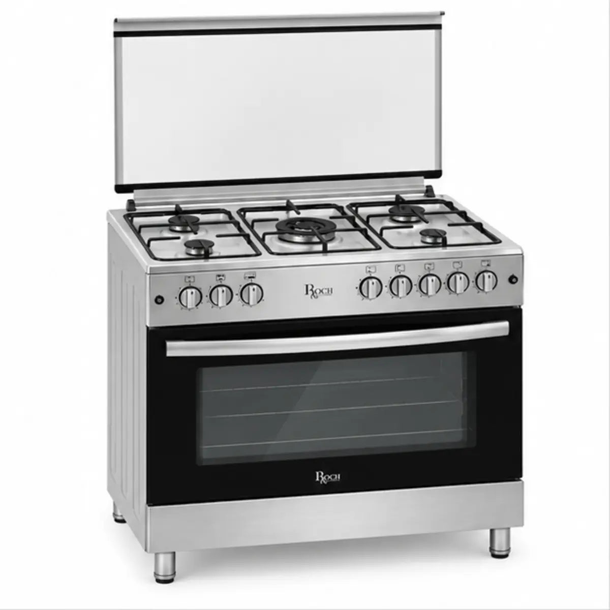 CUISINIÈRE ROCH 5 FEUX 90X60 INOX F9L50 G2IL / RGC90SS