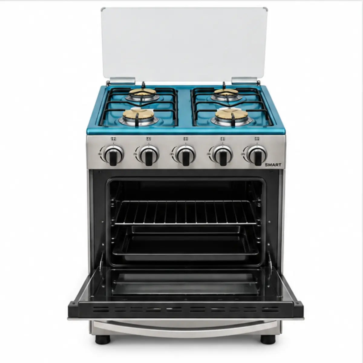 CUISINIÈRE SMART TECHNOLOGY 4 FEUX 50X50 À GAZ GRIS STC5050S — vue 3