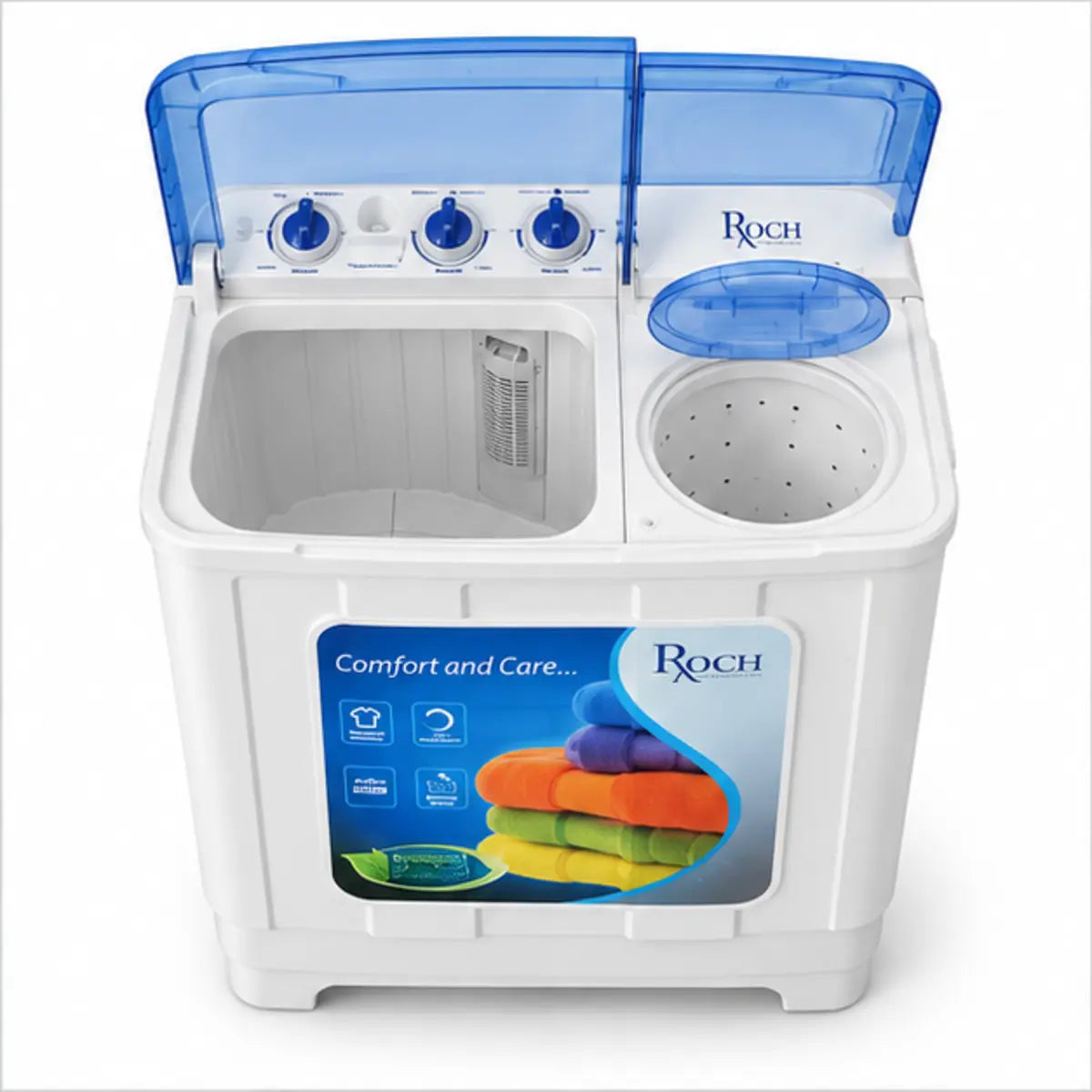 MACHINE A LAVER ROCH 11KG SEMI AUTOMATIQUE RMW110TT(W) — vue 3