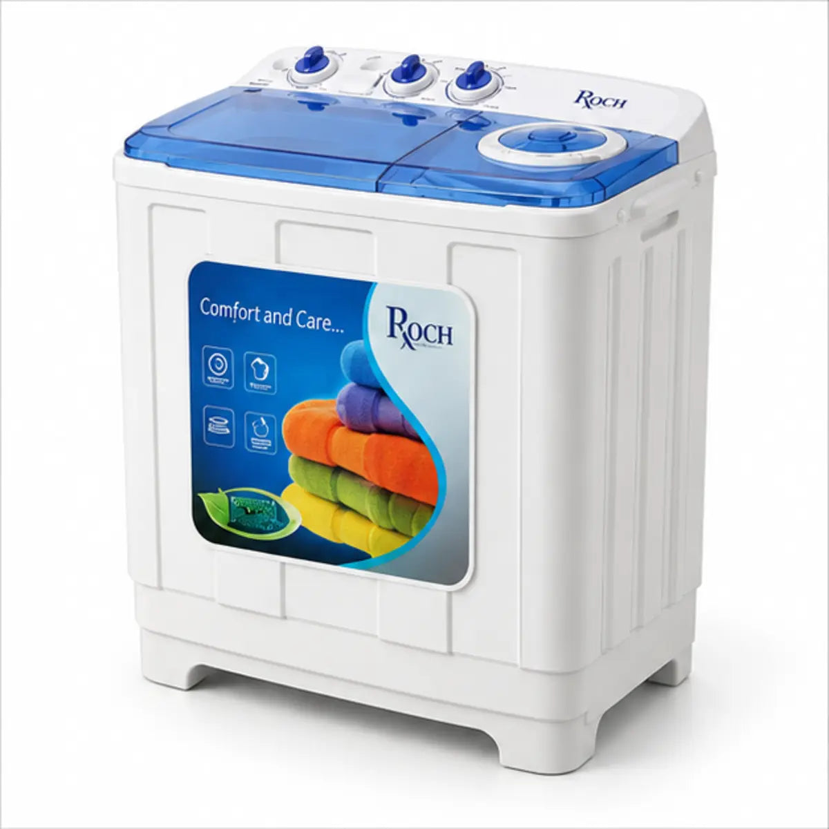 MACHINE A LAVER ROCH 9KG SEMI AUTOMATIQUE RWM910TTJ(W) — autre vue