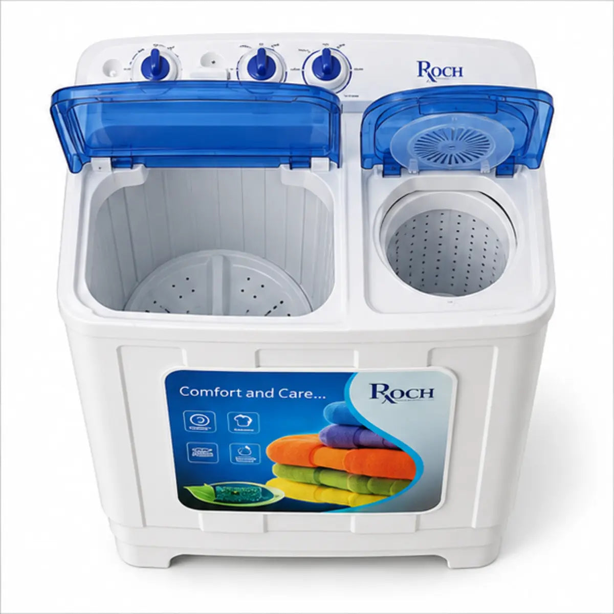 MACHINE A LAVER ROCH 9KG SEMI AUTOMATIQUE RWM910TTJ(W) — vue 3