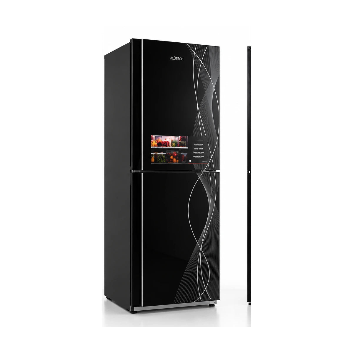 REFRIGERATEUR ASTECH COMBINE 4 TIROIRS NOIR FC387BLKVE — vue 2