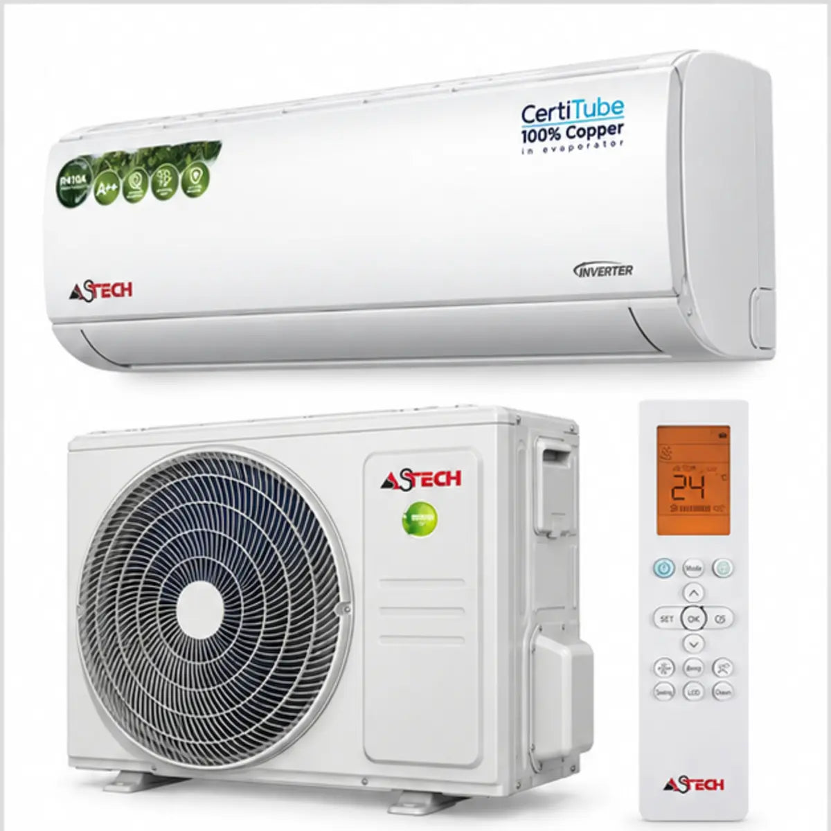 SPLIT ASTECH 24000BTU INVERTER + WIFI 24BTF11 — autre vue